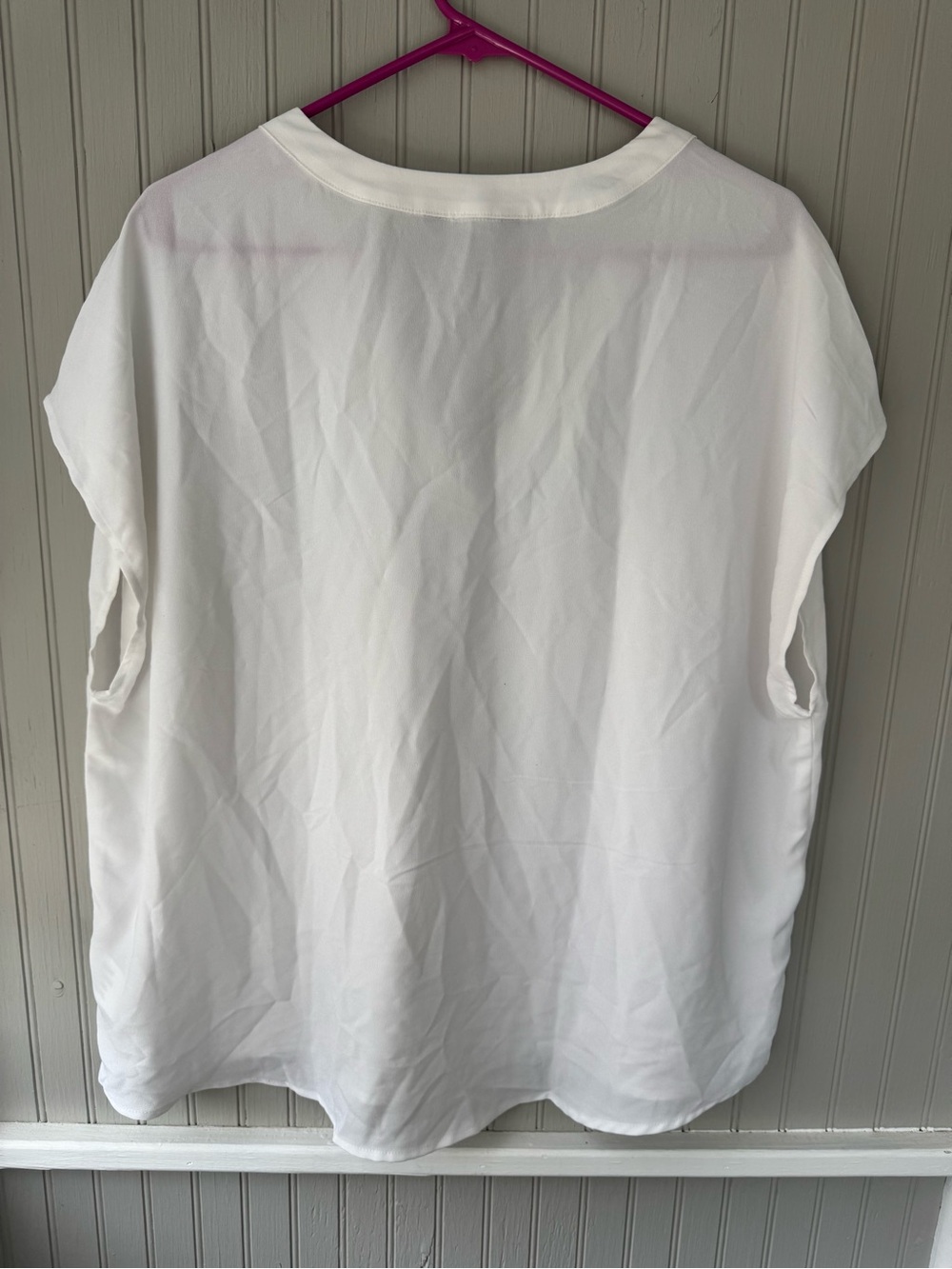 Banana Republic White V-Neck Dolman Sleeve Blouse - Picture 4 of 6